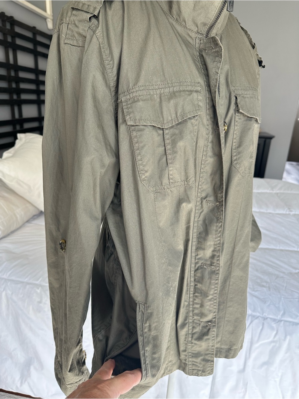 Buffalo David Bitton NWT Utility Jacket with Pockets in Olive size XL - Picture 11 of 14